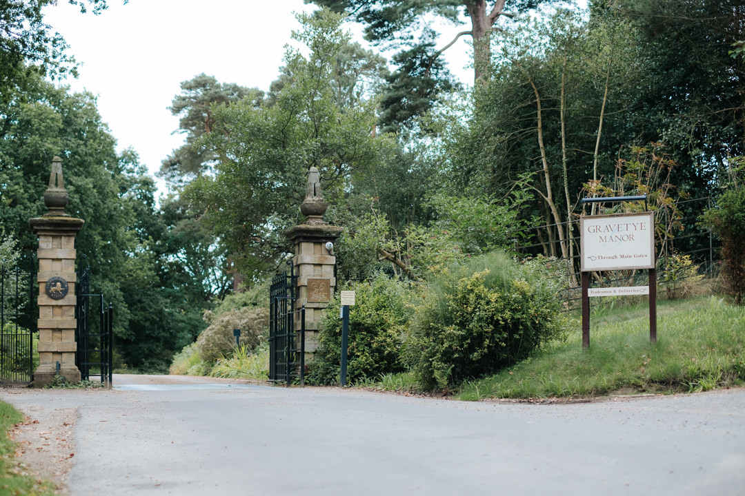 Gravetye Manor entrance gates